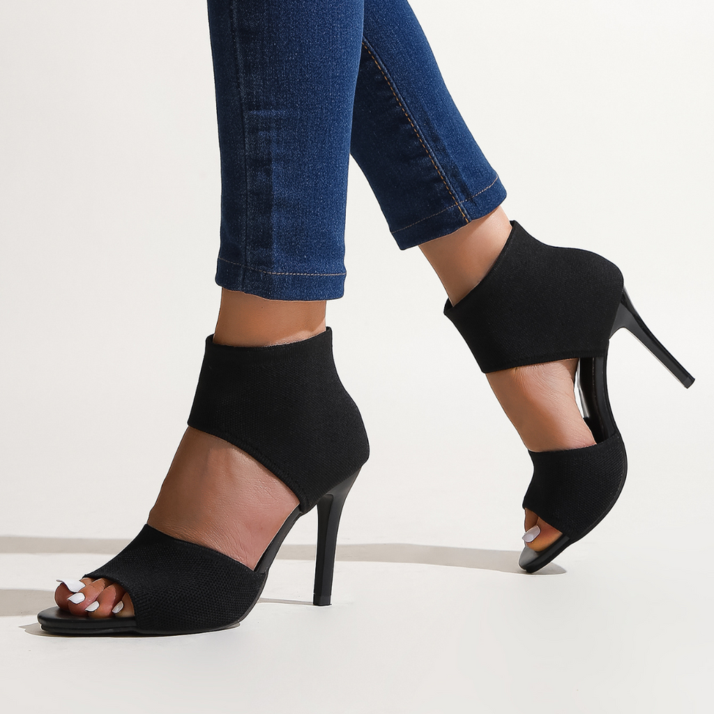 Savannah – Stretch Knit High Heel Sandals