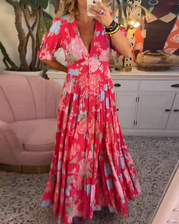 Coralina - Vibrant Floral Dress