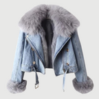 Aurelia – Faux Fur Lined Denim Jacket