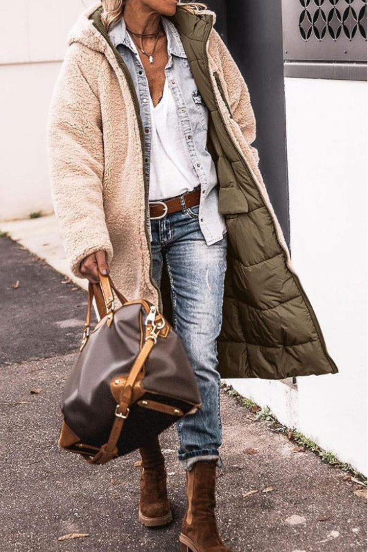 Laluna | Elegant Reversible Coat for Women
