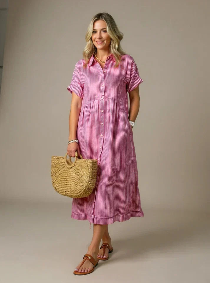 Yonika - Chic Striped Dress