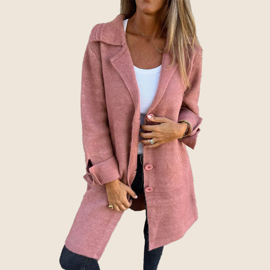 Eloise – Textured Button-Front Coat