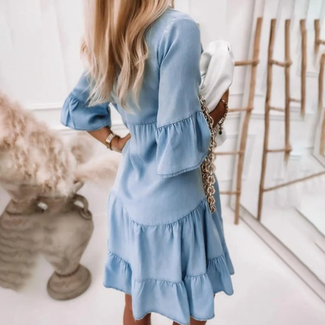 Grace - Ruffle shirt dress