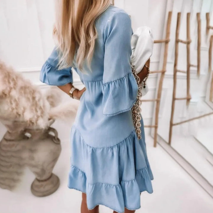Grace - Ruffle shirt dress