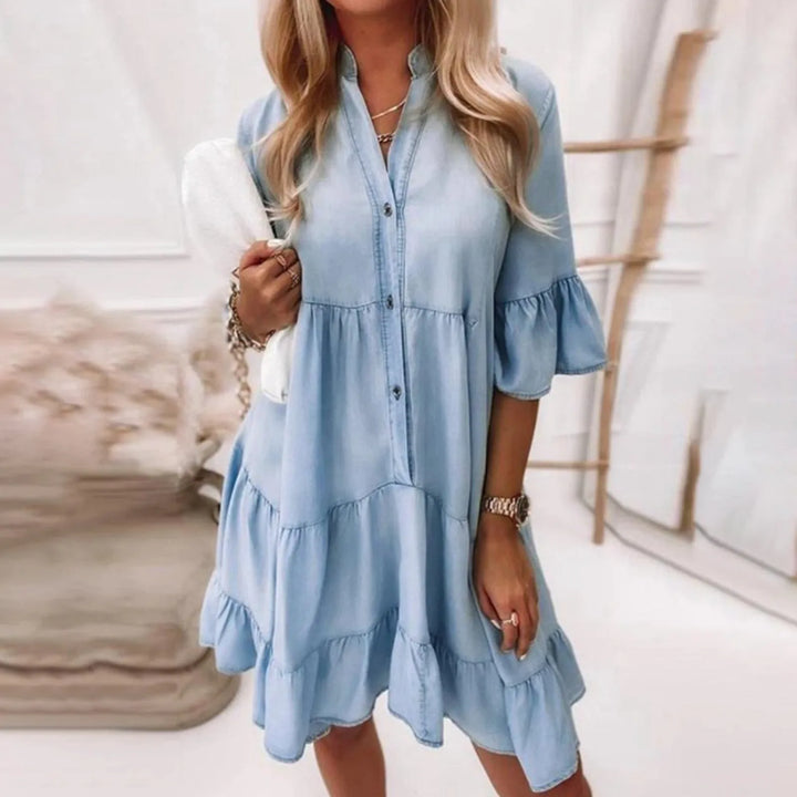 Grace - Ruffle shirt dress