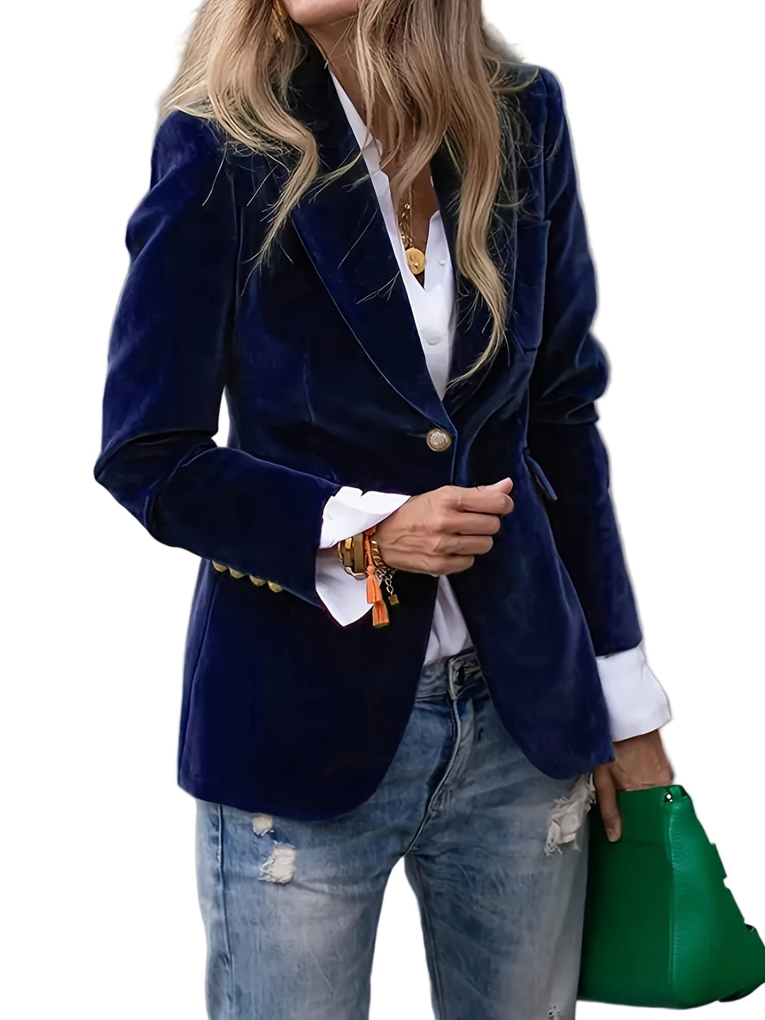 Elegant Women’s Velvet Blazer
