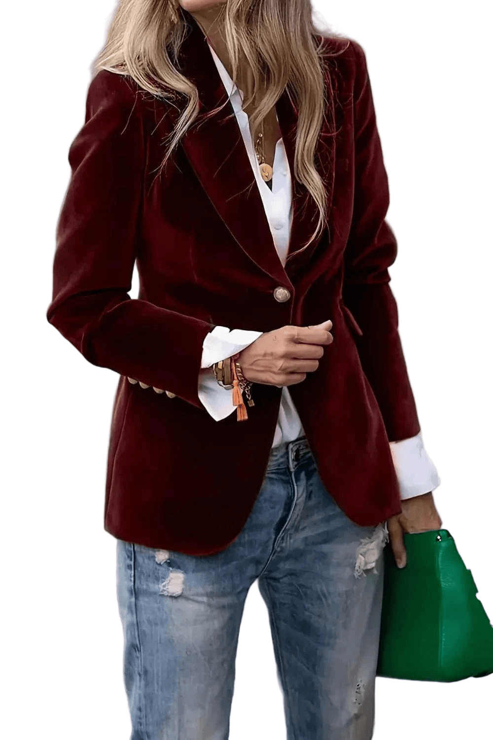 Elegant Women’s Velvet Blazer