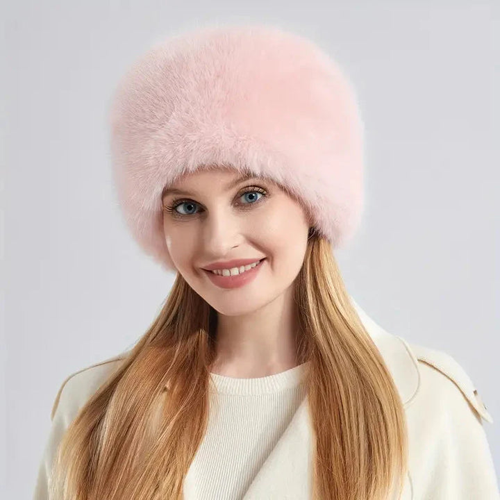 “Fluffy Faux Fur Bucket Hat – Soft Winter Fashion Hat for Women”