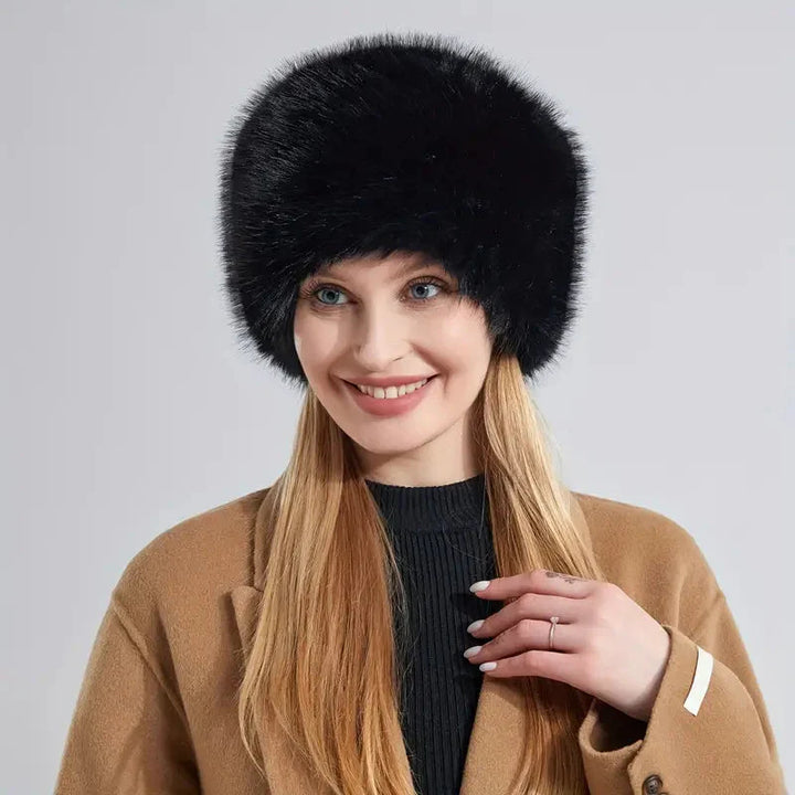 “Fluffy Faux Fur Bucket Hat – Soft Winter Fashion Hat for Women”